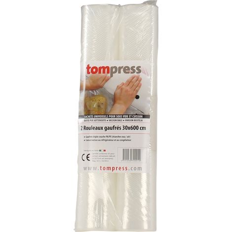 Rouleaux sous-vide et cuisson gaufrés Tom Press 30x600 cm par 2 (1/4)