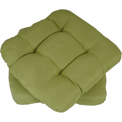 Set 2x cuscini Dublino poliestere per sedie per l'interno e l'esterno 8x38x41cm, verde