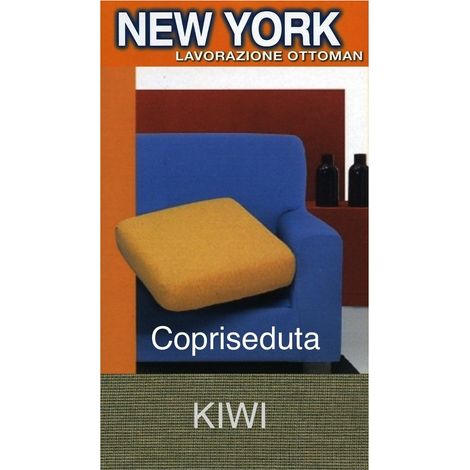 Copriseduta Divano New York Verde Kiwi - Tessuto Elasticizzato a Costine Antipilling - Made in Italy copriseduta 3posti cm. 180x60