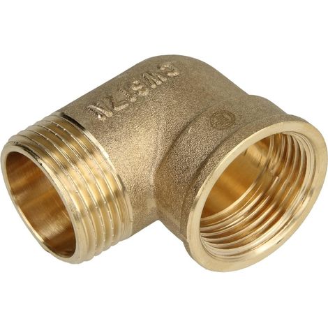 Coude 90° FF/FM  1'' laiton nu