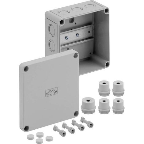 [GEBRAUCHT] B-Ware Spelsberg Reihenklemmen-Gehäuse RK 4/12-L IP66 grau 130x130x75mm halogenfrei (1/2)
