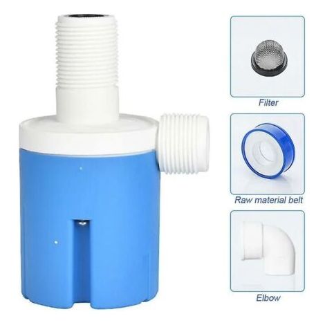 Régulateur de niveau de piscine automatique – Vanne à flotteur en plastique alimentaire – Contrôle niveau d'eau 0-100°C – Installation verticale (1/5)