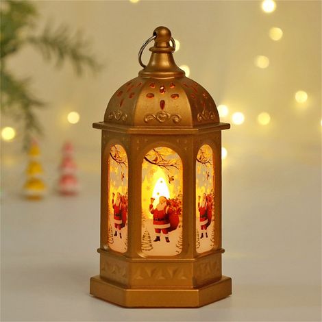 Lanterne De Noël - Bougeoir À Vent Pour Décoration Extérieure Et Intérieure - Idéal Pour Arbre De Noël Table Et Cheminée - Lot De 1 (1/5)