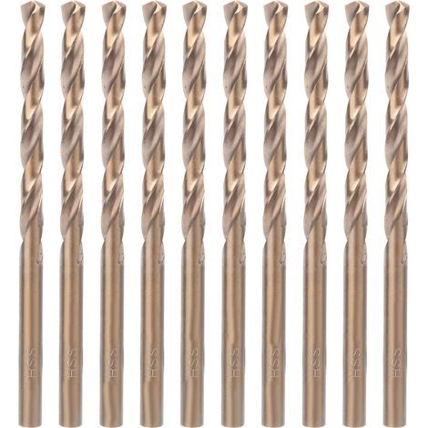 10pcs HSS CO Straight Shank Twist Drill Bits for Stainless Steel Iron Plate (4.0mm) (1/5)