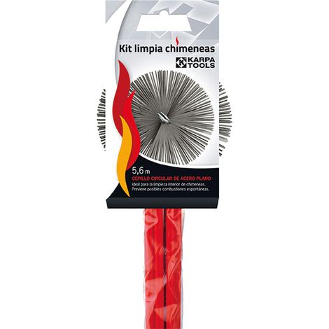 Karpatools Kit deshollinador de chimeneas en acero 200mm - 08732 (1/2)