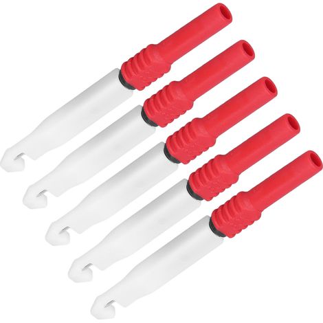 5 Pièces Pointes de Test 0.7mm avec Manchons - Accessoires pour Multimètre Rouge (1/5)