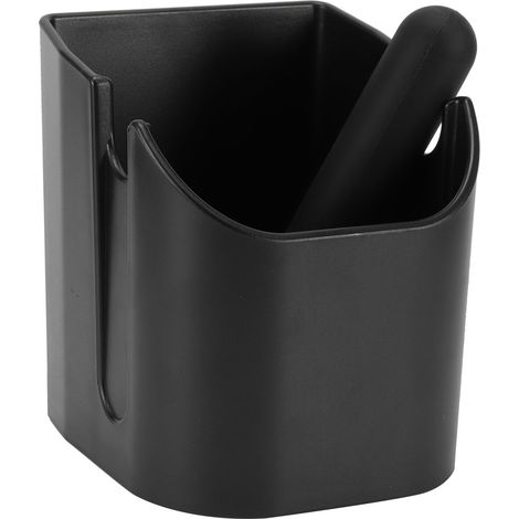 Kaffeesatzbehälter, schwarz, rutschfest, geeignet für Zuhause, Bar oder Büro (1/5)