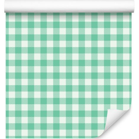 Tapetenmuster in Mint, Weiß und Meerblau für Wohn- und Schlafzimmer, 50 x 1000 cm (1/5)