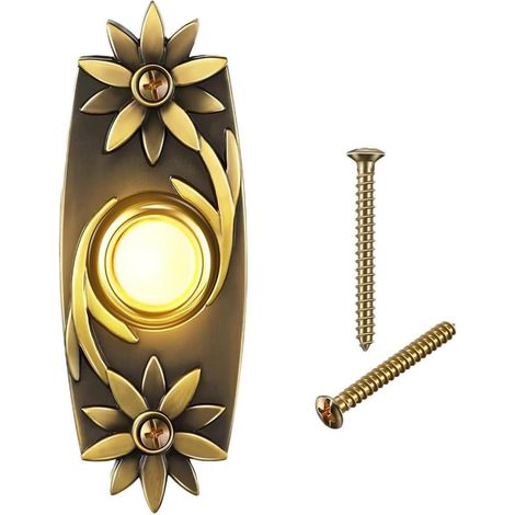 Bouton de Sonnette de Porte éclairé, Interrupteur de Sonnette résistant aux intempéries, adapté à la Maison et au Jardin, extérieur, Nuit (1/5)