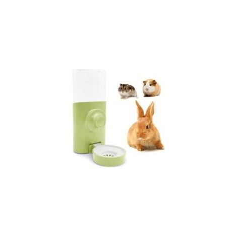 Distributeur Eau Lapin, 600ML Suspendue Abreuvoir Automatique Anti-Goutte Biberon Cochon d'Inde Hamster Chinchilla Hérisson Furet (Vert) (1/5)