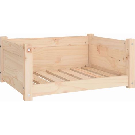 Hundebett 65,5x50,5x28 cm aus massivem Kiefernholz