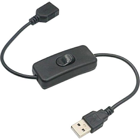 m USB 2.0 Ladeverlängerungskabel (Stecker auf Buchse), Schwarz