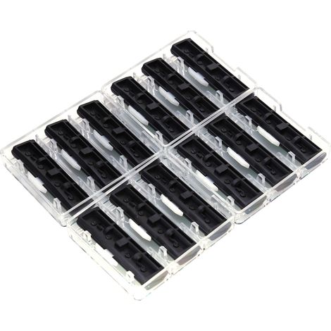 Lot de 12 lames de rasoir homme en métal, couteaux de rasage précision, épilateur corps, affûteur rasoir, accessoires soin masculin (1/5)