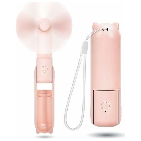 Mini ventilatore portatile silenzioso e ricaricabile con 3 velocità, ventilatore USB portatile con batteria per l'uso in movimento (1/5)