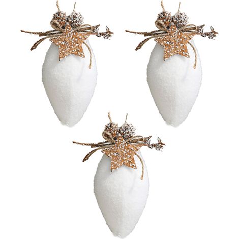 Boule De Noël En Mousse - Décoration Arbre Blanc Neige - Usage Fête Mariage Anniversaire - Lot De 1 Pièce (1/5)