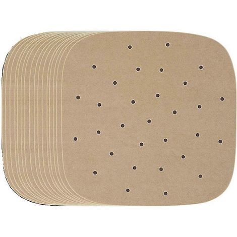 Papier pour friteuse à air chaud, tapis de cuisson jetables à vapeur, papier de cuisson couleur bois (1/5)