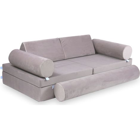 Canapé de jeu Montessori Lila en velours premium (1/5)