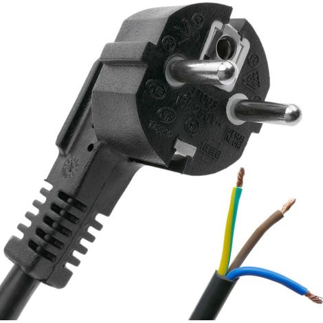 Câble d'alimentation H05VV-F 1.8m schuko à ouvert 3x1.50mm² (1/5)