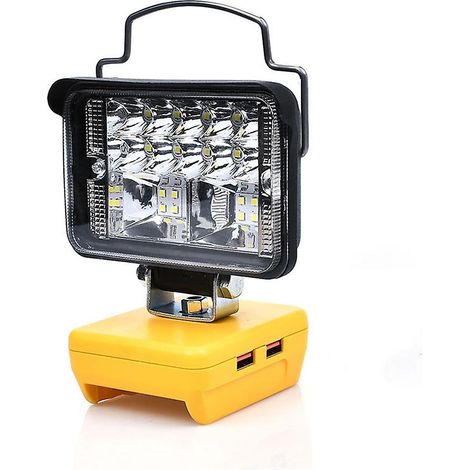 Lampe de travail LED ronde de 7,6 cm (3 pouces) pour batterie Li-Ion 20 V, lampe torche portable d'urgence, projecteur de camping (1/5)