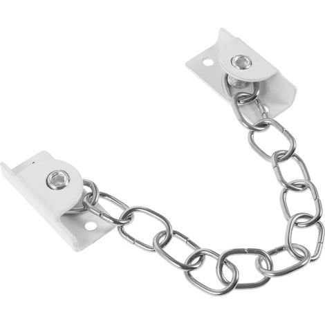 Butée de porte avec chaîne pour sécurité enfant – Adaptée aux fenêtres battantes, acier inoxydable, avec vis et clé (1/5)