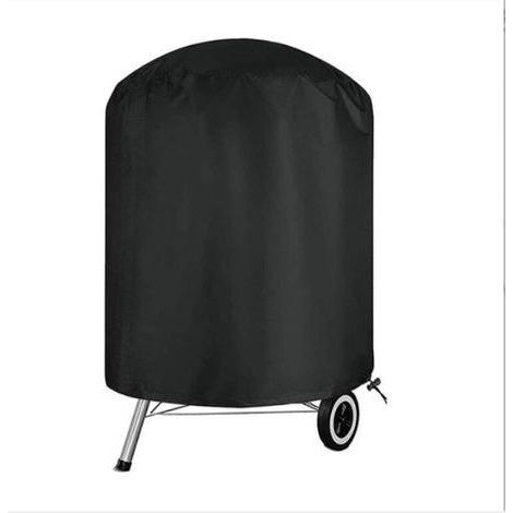 (Ø61x72cm) Noir Housse de protection ronde pour barbecue d'extérieur, protection UV/imperméable, bâche de protection pour barbecue d'extérieur Oxford 210D, compatible avec la plupart des barbecues (1/5)