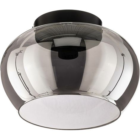 [GEBRAUCHT] B-Ware Lucide Deckenlampe Judi Deckenlampe Lampe Leuchte E27 Glas ø 30,5 Cm Rauchgrau