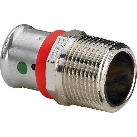Viega Fonterra Übergangsstück mit SC-Contur 1213.5 für Fonterra-Flächentemperierung/-Rohr, d. 20mm x R 3/4", Rotguss (1/3)