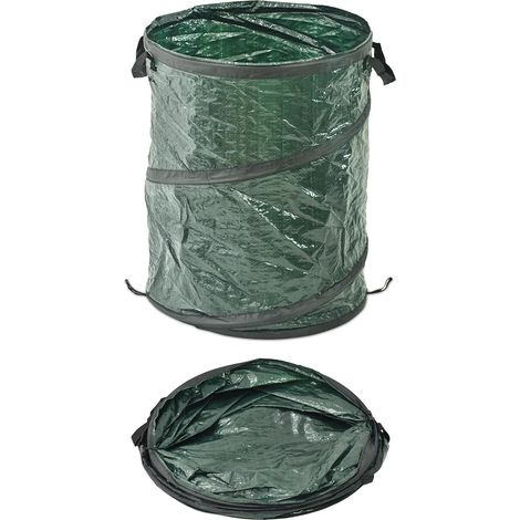 Dapetz ® Pop-Up Garden Waste Bag with Handles Collapsible Garden Bin - Large 120L Heavy Duty Reusable & Strong Refuse/Rubbish Sack for Garden Clean up (1/5)