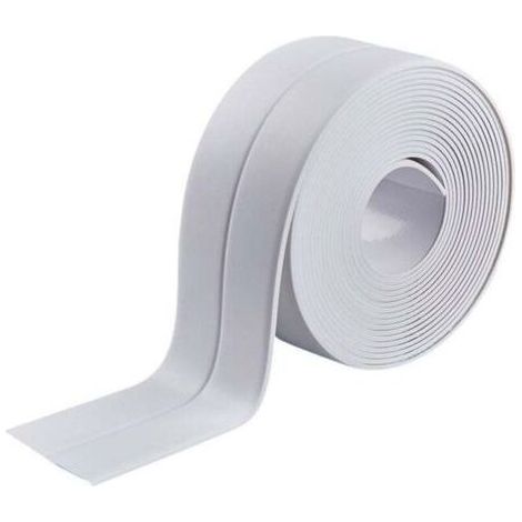 3 Rollen Wasserdichtes Dichtungsband, Selbstklebendes Abdichtungsband für Toiletten, WC, Badewanne (Weiß 3,2m x 3,8cm) (1/4)