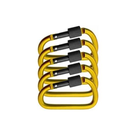 (78×42×7mm) Lot de 5 grands mousquetons à vis, mousquetons pour la fixation d'équipement, aluminium