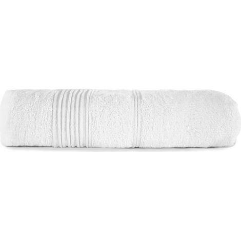 Handtuch 70 x 140 cm, natürliche Bambusfaser, glatt, weiß (1/5)