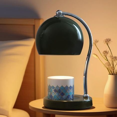 Lampada scaldacandele in ceramica con dimmer e timer, ideale per candele in giara, design moderno a 2 luci, regalo di inaugurazione della casa, decorazioni per la casa, festa della mamma, regalo di co (1/4)