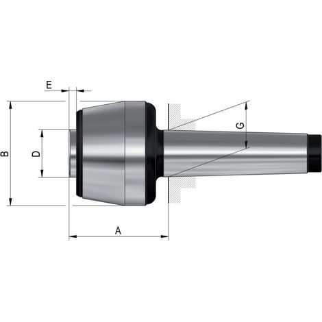 RÖHM Mitlaufende Körnerspitze K114A MK6 (1/3)