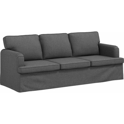 Sofa Dunkelgrau 201 x 80 x 85 cm Stoff vidaXL