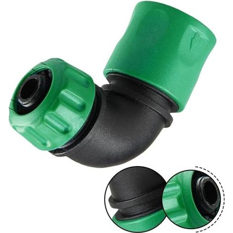 Conectores hortícolas de 4 puntos (1/2") Conexión de codo para tubería de agua Lavadero de autos (1/4)