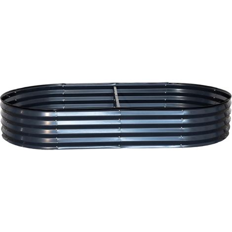 Carré Potager au Sol Rectangulaire Anthracite M - Gris - 182 x 90,5 x H 30,5 cm - Livraison gratuite (1/3)