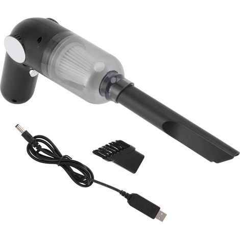 Aspirateur balai sans fil 50W, puissant portatif rechargeable USB, aspirateur poussière pour voiture et maison, noir (1/5)