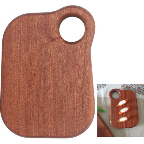 Schneidebrett aus Ebenholz, kleines, elegantes Küchenaccessoire, kompakte Größe. (1/5)