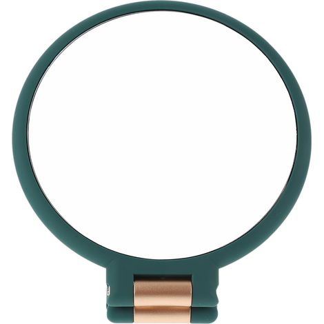 Miroir De Maquillage Portable Double Face 15x Grossissant Vert Militaire Pliable pour Femmes Retouches Voyages Poignée Abs