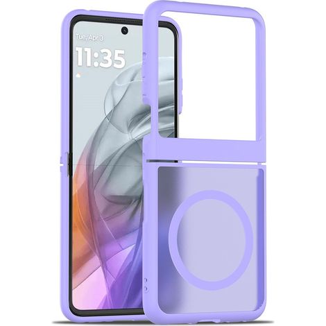 Custodia fumé per Motorola Razr 70 / 60 / 50 5G, Skin Touch, per MagSafe, viola (1/5)