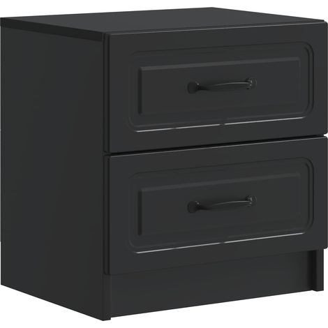 Bedside Cabinet Black 43 x 34.5 x 44.5 cm Engineered Wood vidaXL