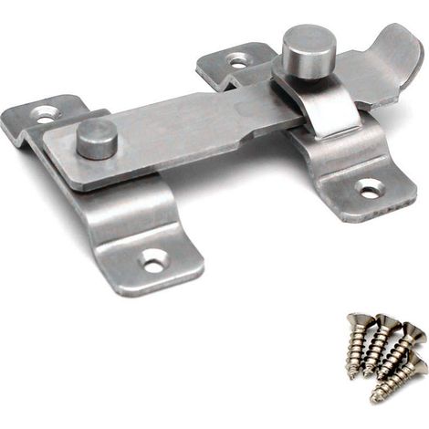 Serrure de Porte Coulissante en Acier Inoxydable YUE QIN,Verrou à Loquet Renforcé pour Porte et Fenêtre (1 Pièce) (1/4)