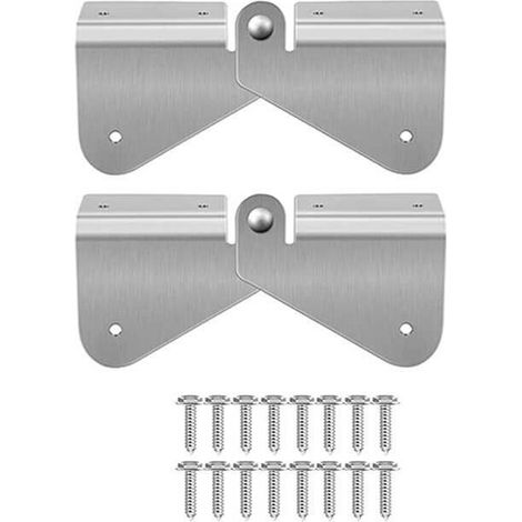 Convient aux charnières d'extension de descente de gouttière, vis incluses, pour une installation facile sur les descentes de gouttière rectangulaires de toutes tailles. (1/3)