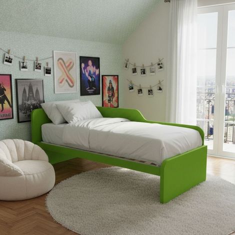 Divano letto sagomato 80x190 - Verde mela