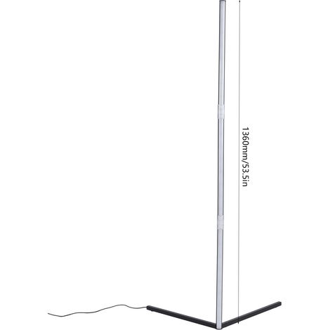 Lampe sur pied LED triangulaire moderne, lumière d'ambiance RGB colorée pour coin, télécommande incluse, 100-240V, design simple et élégant. (1/5)