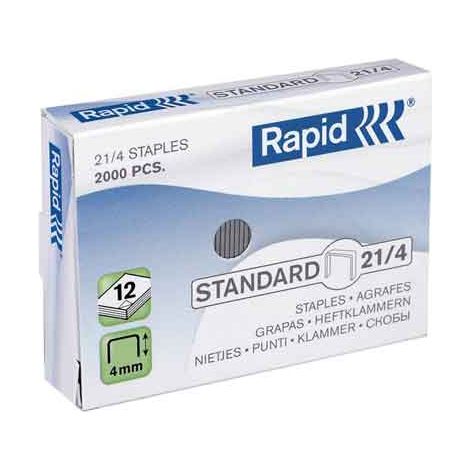 POINTS POUR AGRAFEUSE '21/4' H. 4 mm - Boîte de 2000 pièces