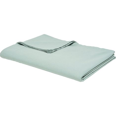 Drap plat 100% coton bio 240x300 cm ORGANIC coloris Vert Celadon (1/5)