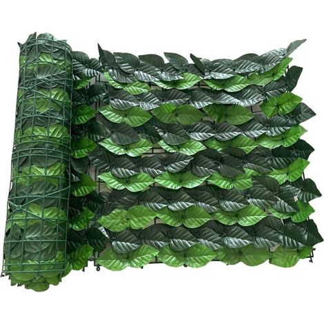 Clture Artificielle de Feuilles de Lierre, 0,5m x 3m Brise Vue Jardin Haie Artificielle en Rouleau, Haie Feuillage Artificiel, Clture d'intimité, écran de Jardin pour Balcon Cour Arrière Patio