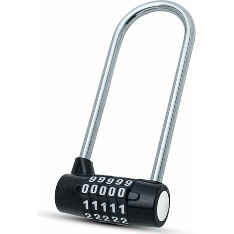 Vorhängeschloss mit 5-stelliger Zahlenkombination – robustes 148-mm-Vorhängeschloss – einfach zu bedienen und zurücksetzbar – kleines Vorhängeschloss für Schließfächer, Outdoor, Indoor, Container und 