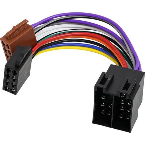 Adattatore DIN ISO a 16 pin per autoradio – Adattatore universale da spina a ISO femmina – Cavo di prolunga per subwoofer, antenna e impianto audio per auto – Adatto alla maggior parte delle auto (1/4)